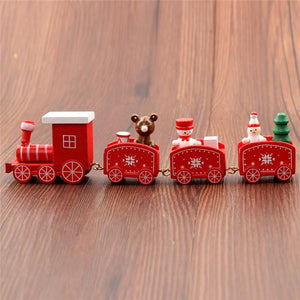 Christmas wood train