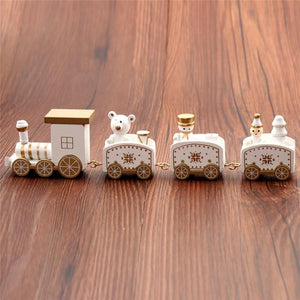 Christmas wooden train